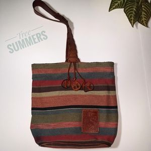 Boots 'n Bags canvas and leather bag